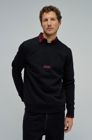 Logo pulover od mješavine pamuka