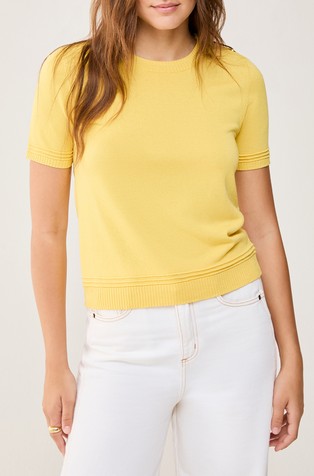 Pletena majica kratkih rukava od mješavine viskoze