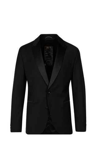 Skinny fit smoking sako sa satenskim reverom