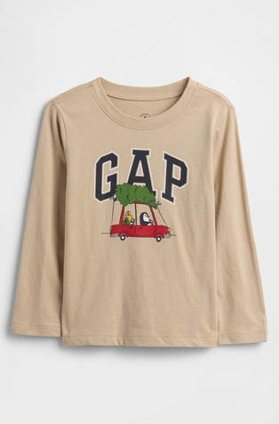 Gap logo majica dugih rukava za djecu djevojčice