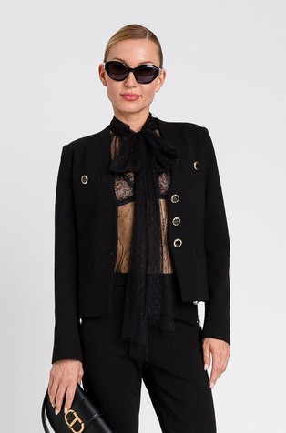 Slim fit sako s V-izrezom