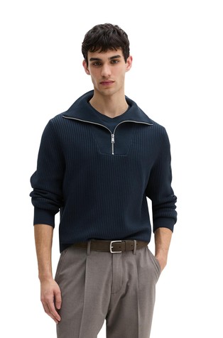 Troyer in ribbed organic cotton