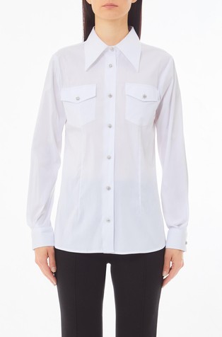 Slim fit košulja s ukrašenim gumbima