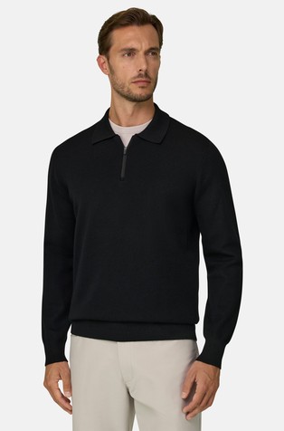 Half-zip Polo Wool-blend Sweater