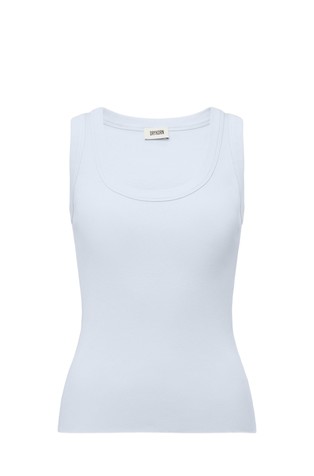 Ribbed cotton tank top