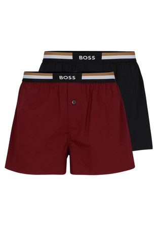 Paket od 2 para pamučnih bokserica s prugastim obrubom