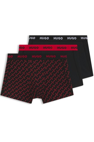 Three-pack of stretch-cotton trunks with logo waistbands