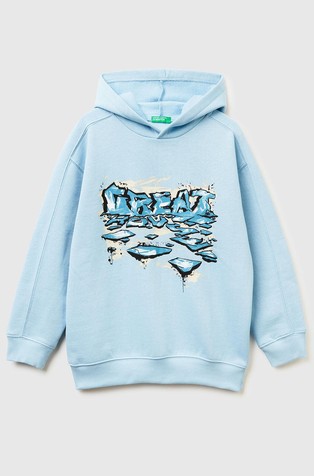 Pulover od mješavine pamuka s kapuljačom