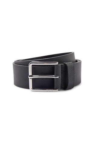 Structured belt in Italian leather