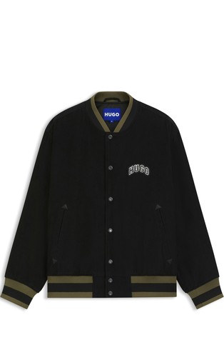 Varsity bomber jacket in cotton corduroy