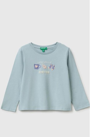 Long-sleeved T-shirt with puffy print