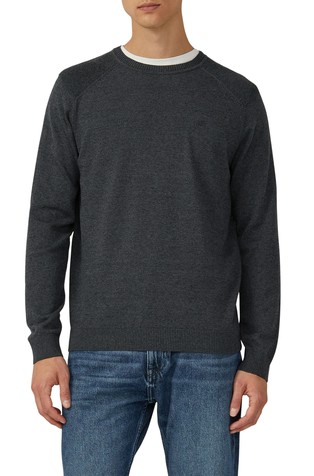 Mouliné knit sweater with raglan sleeves