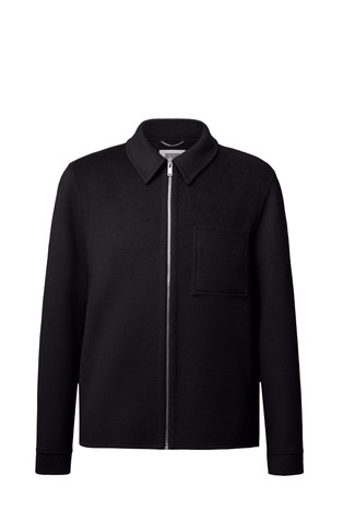Shirt jacket in double-faced wool blend