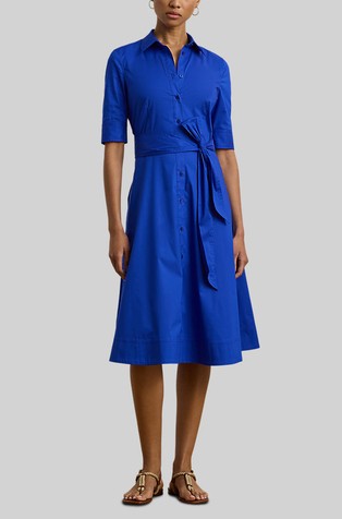 Cotton-Blend Shirtdress