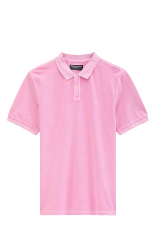 Short-sleeved polo shirt in organic cotton piqué
