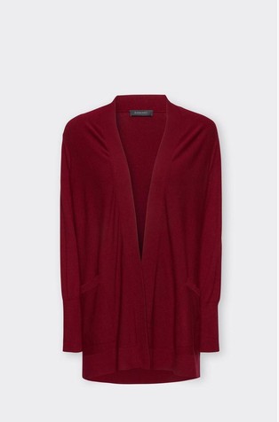 Flared Cardigan with Pockets in Comfort Viscose Blend