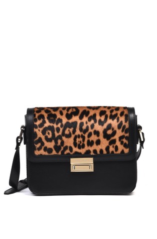 Kožna torbica za nošenje preko ramena s leopard uzorkom
