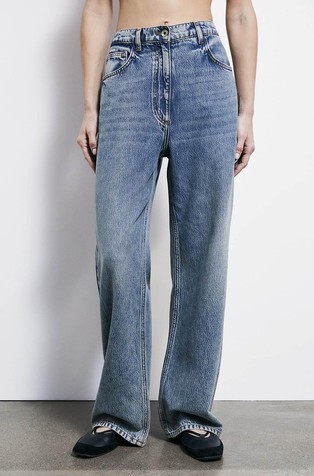 Relaxed fit jeans hlače s ispranim izgledom