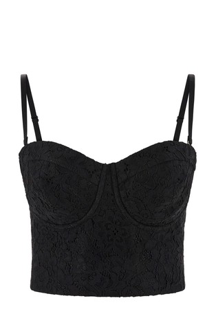 Top s dizajnom korzeta od čipke