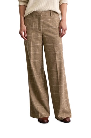 Karirane hlače od mješavine vune