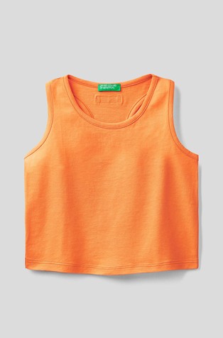 Cropped majica bez rukava od organskog pamuka