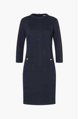 Short dress in structured jersey fabric