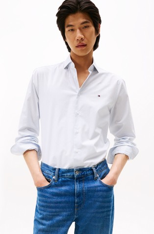 Prugasta košulja od rastezljivog pamuka