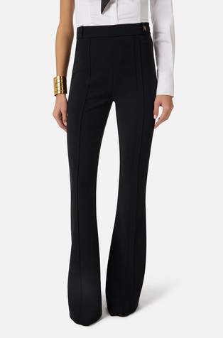 Hlače sa zvonastim nogavicama i logo detaljem