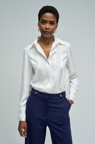Satin shirt with pattern