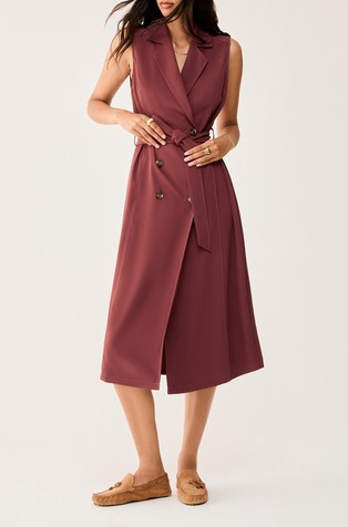 Double-breasted vest dress