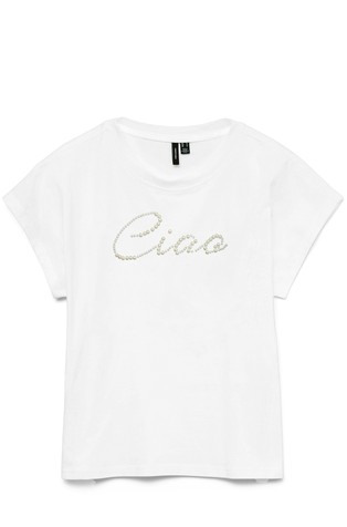 VMLIZA T-shirt with pearls