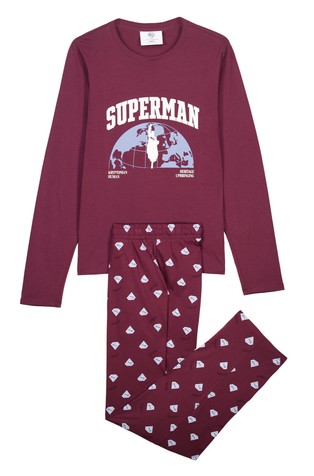 Superman pamučna pidžama dugih rukava