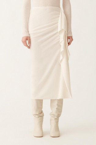 Platinum pletena suknja s volanom