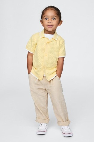 Hlače od mješavine lana i pamuka za djecu dječake