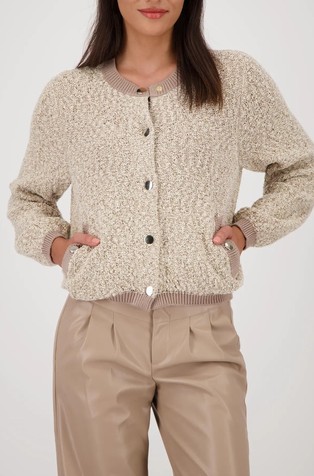 Kardigan u izgledu tvida s lurex vlaknima
