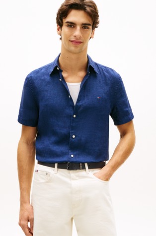 Regular Fit Linen Short Sleeve Shirt