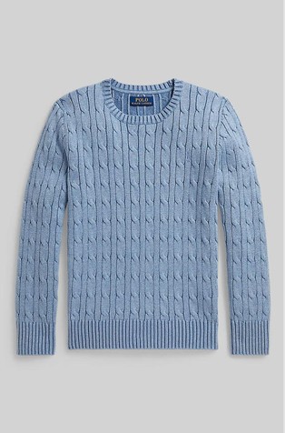 Cable-Knit Cotton Sweater