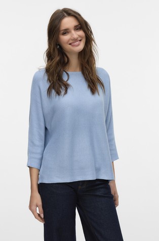 VMNORA pleten pulover s čamac izrezom