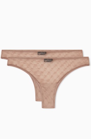 Paket od 2 para ASV brazilki od mrežaste tkanine s logo uzorkom