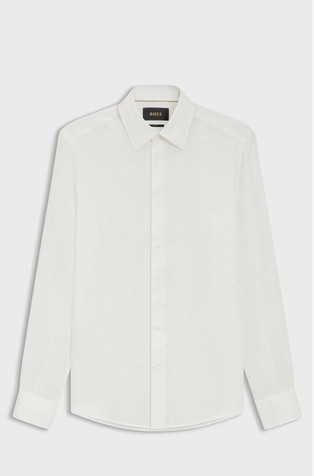 Slim-fit shirt in linen