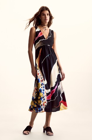 Sleeveless dress designed by M. Christian Lacroix