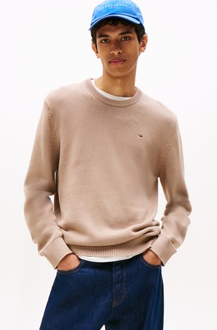 Slim fit pleten pamučni pulover