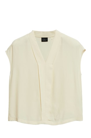 Sleeveless viscose blouse