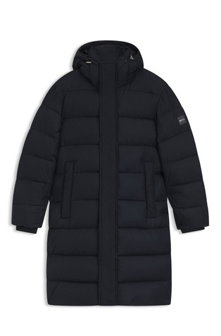 Duža vodoodbojna prošivena jakna s kapuljačom