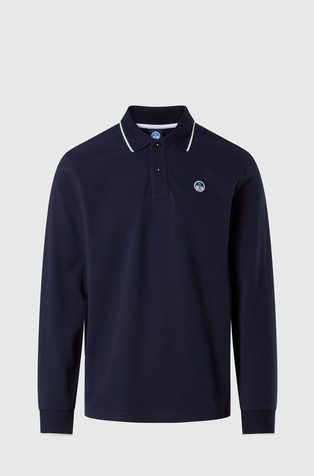 Polo majica dugih rukava s logo našivkom