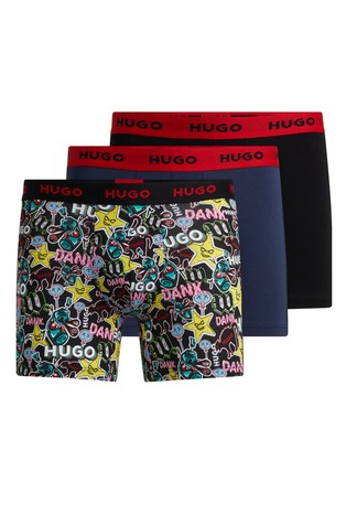 Paket od 3 para pamučnih bokserica s logo obrubom