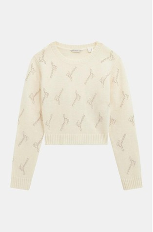 Pleten pulover s uzorkom logotipa