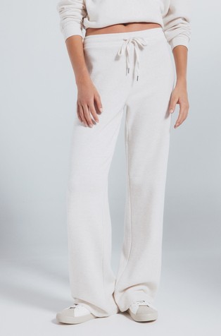 Knitted trousers with drawstring