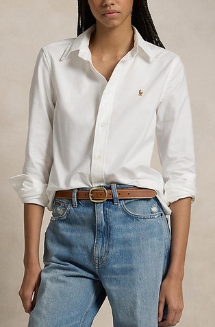 Slim fit rastezljiva Oxford košulja