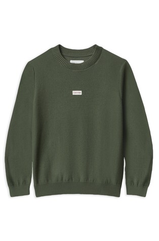 Pleten pamučni pulover s logotipom